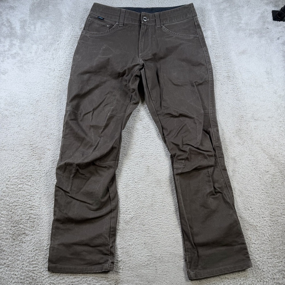 Kuhl Rydr Pants Mens 30x30 Brown Canvas Workwear Vintage Patina Dye Outdoor